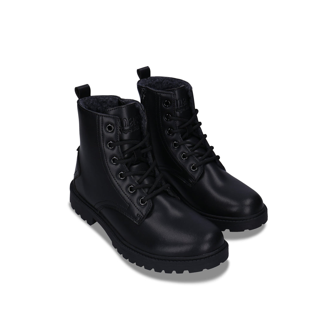 Women black ankle boots with warm lining for winter | NAE Vegan Shoes