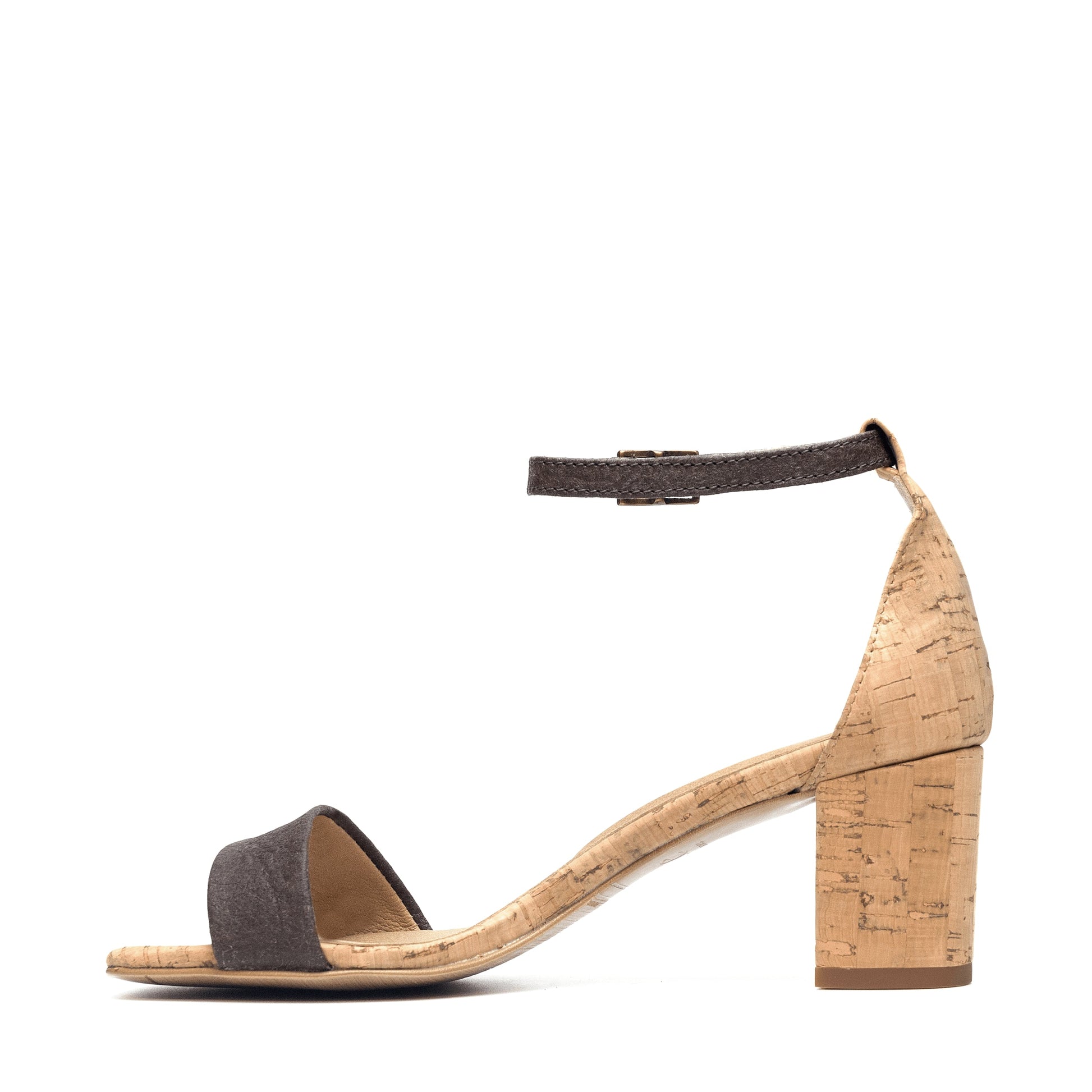 Vegane Sandalen Knöchelriemen Blockabsatz | NAE Shop