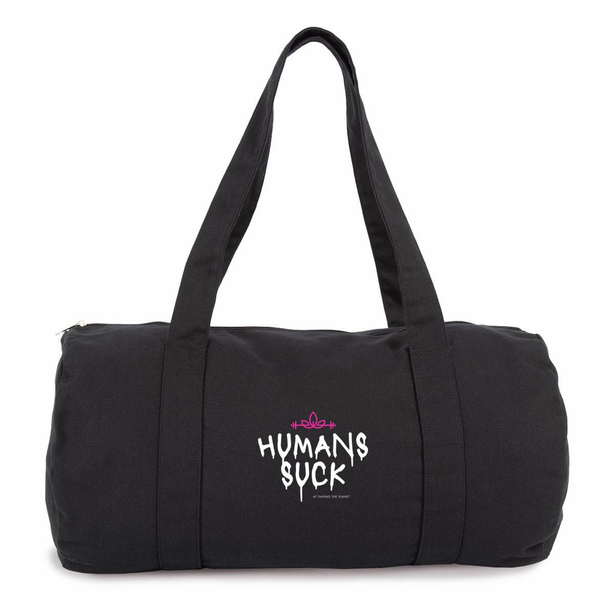 RSG Duffel Bag | 100% Organic Cotton | HUMANS SUCK | Black
